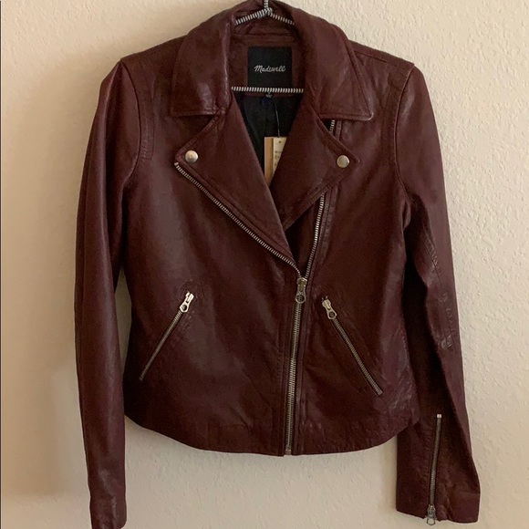 Madewell Jackets & Blazers - Madewell leather jacket, medium, dark red